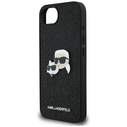 Karl Lagerfeld Fixed Glitter Karl&Choupette Heads Metal Pin Apple iPhone 17e / 16e black