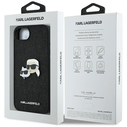 Karl Lagerfeld Fixed Glitter Karl&Choupette Heads Metal Pin Apple iPhone 17e / 16e black