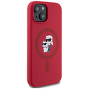 Karl Lagerfeld Silicone Karl&Choupette Heads Ring MagSafe Apple iPhone 15 red