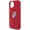 Karl Lagerfeld Silicone Karl&Choupette Heads Ring MagSafe Apple iPhone 15 red