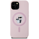 Karl Lagerfeld Silicone Karl&Choupette MagSafe Apple iPhone 15 Plus pink
