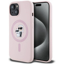 Karl Lagerfeld Silicone Karl&Choupette MagSafe Apple iPhone 15 pink