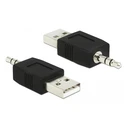Αντάπτορας Ήχου Delock USB 2.0 σε Stereo Jack 3.5mm 66069, μαύρο
