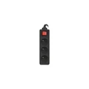 Πολύπριζο Lanberg 3m, Black, 3 sockets, with switch, cable made of solid copper