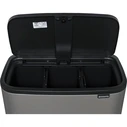 Brabantia BO Touch Bin Plastic Trash Can 33 L - Concrete Grey (Model 127229)