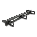 Αξεσουάρ Δικτύου Delock Keystone Patch Panel 66237, 19"/1U, 16x ports, 3x γάντζοι, μαύρο