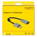 Αντάπτορας DisplayPort Delock 1.4 σε HDMI 66436, 4K/60Hz, active, γκρι