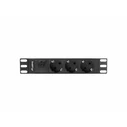 Πολύπριζο Ασφαλείας Lanberg Rack Pdu 10 1u 3x Schuko 2m 10a Black C14