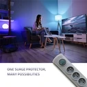 Πολύπριζο Ασφαλείας Qoltec Quick Switch 4 Sockets 1,5m Gray
