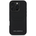 Karl Lagerfeld HC Grained PU Cardslot Metal Elong Apple iPhone 16 Pro black