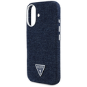 Guess Denim Triangle Logo MagSafe Apple iPhone 16 blue