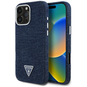 Guess Denim Triangle Logo MagSafe Apple iPhone 16 Pro Max blue
