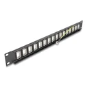 Αξεσουάρ Δικτύου Delock Keystone Patch Panel 66758, 19"/1U, 16x ports, μαύρο