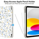 Tech-Protect SmartCase Pen Case for Apple iPad 10.9" 2022 / 11" 2025 Spring Flowers