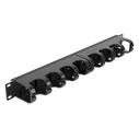 Αξεσουάρ Rack Delock cable management 66849 για rack 19"/1U, 10x γάντζοι, μαύρο