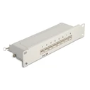 Patch Panel Delock 66873 για Καμπίνα Δικτύου 10"/1U, 8X Ports, Γκρι