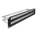 Αξεσουάρ Δικτύου Delock Keystone Patch Panel 66878, 19"/2U, 48x ports, μαύρο