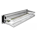 Αξεσουάρ Δικτύου Delock Keystone Patch Panel 66878, 19"/2U, 48x ports, μαύρο