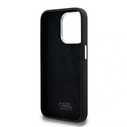 Karl Lagerfeld Silicone Metal Script Logo Apple iPhone 15 Pro Max black