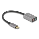 Εξωτερική Κάρτα Ήχου Delock 67071, 2X 3.5Mm, USB-C Σύνδεση, Γκρι