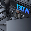 Tech-Protect CC04 3-port Car Charger USB-A, 2xUSB-C PD 130W Black