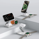Wireless charger 3w1 Tech-Protect QI15W-A47 3in1 Magnetic MagSafe Wireless Charger White