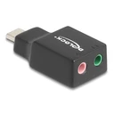 Εξωτερική Κάρτα Ήχου Delock 67128, 2X 3.5Mm, USB-C Σύνδεση, Μαύρη