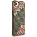 Guess 4G Flowers Print MagSafe Apple iPhone 17e / 16e brown