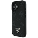 Guess Grained Hot Stamp Peony Triangle Logo MagSafe Apple iPhone 16 black