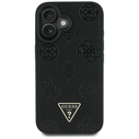 Guess Grained Hot Stamp Peony Triangle Logo MagSafe Apple iPhone 16 black