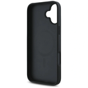 Guess Grained Hot Stamp Peony Triangle Logo MagSafe Apple iPhone 16 black