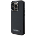 Karl Lagerfeld FW Metal Plate MagSafe Apple iPhone 15 Pro black
