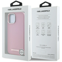 Karl Lagerfeld FW Metal Plate MagSafe Apple iPhone 15 pink