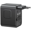USAMS Travel Adapter CC308 USB-C + USB-A 17W 4in1 US/AU/EU/UK black