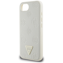 Guess Grained Hot Stamp Peony Triangle Logo MagSafe Apple iPhone 17e / 16e beige