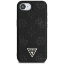Guess Grained Hot Stamp Peony Triangle Logo MagSafe Apple iPhone 17e / 16e black