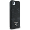 Guess Grained Hot Stamp Peony Triangle Logo MagSafe Apple iPhone 17e / 16e black