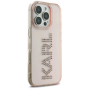Karl Lagerfeld IML Rhinestones Logo Apple iPhone 16 Pro Max pink