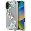 Guess Grained Roses Big 4G logo Apple iPhone 16 purple