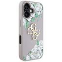 Guess Grained Roses Big 4G logo Apple iPhone 16 purple