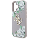 Guess Grained Roses Big 4G logo Apple iPhone 16 purple