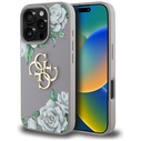 Guess Grained Roses Big 4G logo Apple iPhone 16 Pro purple