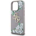 Guess Grained Roses Big 4G logo Apple iPhone 16 Pro purple