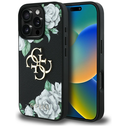 Guess Grained Roses Big 4G logo Apple iPhone 16 Pro Max black