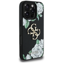 Guess Grained Roses Big 4G logo Apple iPhone 16 Pro Max black