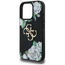 Guess Grained Roses Big 4G logo Apple iPhone 16 Pro Max black