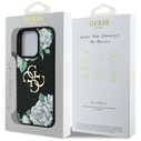 Guess Grained Roses Big 4G logo Apple iPhone 16 Pro Max black