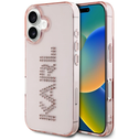 Karl Lagerfeld IML Rhinestones Logo Apple iPhone 16 pink
