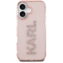 Karl Lagerfeld IML Rhinestones Logo Apple iPhone 16 pink