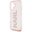 Karl Lagerfeld IML Rhinestones Logo Apple iPhone 16 pink